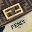 Fendi Mini Baguette Bag In FF Fabric With Black Trim