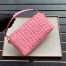 Fendi Pink FF Motif Medium Baguette Bag