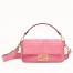 Fendi Pink FF Motif Medium Baguette Bag