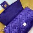 Fendi Purple Velvet FF Motif Medium Baguette Bag