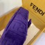 Fendi Purple Velvet FF Motif Medium Baguette Bag