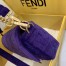 Fendi Purple Velvet FF Motif Medium Baguette Bag