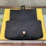 Fendi Black FF Motif Large Baguette Bag