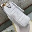 Fendi White FF Motif Large Baguette Bag