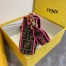 Fendi Baguette Large Bag In FF Fabric With Pink Trim