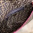 Fendi Baguette Large Bag In FF Fabric With Pink Trim