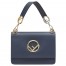 Fendi Kan I F Shoulder Bag In Blue Calfskin