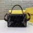 Fendi Black Kan I F Bag In Transparent PU