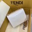 Fendi Small Kan U Bag In White Glossy Lambskin