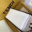 Fendi Small Kan U Bag In White Glossy Lambskin