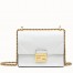 Fendi Small Kan U Bag In White Glossy Lambskin