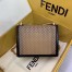 Fendi Small Kan U Bag In Beige Perforated Calf Leather