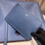 Fendi Blue Leather Logo Shopper Bag