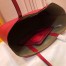 Fendi Red Leather Logo Shopper Bag