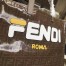 Fendi Glazed Multicolor Fabric Shopper White Logo Bag