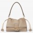 Fendi Mamma Baguette Medium Bag in Dove Gray Nappa Leather