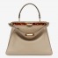 Fendi Grey Peekaboo ISeeU Medium Bag with Tortoiseshell