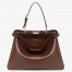 Fendi Peekaboo Soft Large Bag in Dark Brown Calfskin