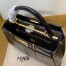 Fendi Peekaboo Medium Bag In Black Lambskin