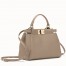 Fendi Peekaboo Mini Bag In Grey Nappa Leather