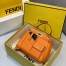 Fendi Peekaboo Mini Pocket Bag In Orange Calfskin