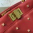 Fendi Peekaboo XS Bag With Star Studs In Red Nappa Leather 