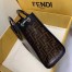 Fendi Small Runaway Shopper Bag In Brown Glazed Fabric