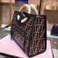 Fendi Brown FF Logo Runaway Shopper Bag