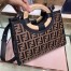 Fendi Brown FF Logo Runaway Shopper Bag