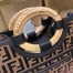 Fendi Brown FF Logo Runaway Shopper Bag