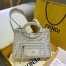 Fendi White Small PU Runaway Shopper Bag