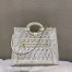 Fendi White Large PU Runaway Shopper Bag