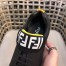 Fendi Men's Low-tops Sneakers In Black Mesh and Leather