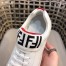 Fendi Men's Low-tops Sneakers In White Mesh and Leather