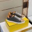 Fendi Low-top Sneakers In Khaki Canvas with Leather