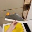 Fendi Low-top Sneakers In Khaki Canvas with Leather