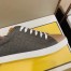 Fendi Low-top Sneakers In Khaki Canvas with Leather