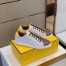 Fendi Low-top Sneakers In White Canvas with Leather