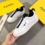 Fendi White Contrast Trim Bag Bugs Eyes Sneakers