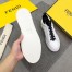 Fendi White Contrast Trim Bag Bugs Eyes Sneakers