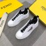 Fendi White Contrast Trim Bag Bugs Eyes Sneakers