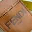 Fendi Mini Sunshine Shopper Bag In Brown Leather