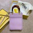 Fendi Mini Sunshine Shopper Bag In Lilas Leather