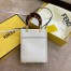 Fendi Mini Sunshine Shopper Bag In White Leather