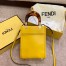 Fendi Mini Sunshine Shopper Bag In Yellow Leather