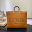 Fendi Sunshine Shopper Bag In Brown Calfskin