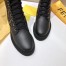 Fendi Ankle Boots In Leather With FF Fabric