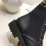 Fendi Ankle Boots In Black Leather With Stretch Fabric