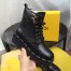 Fendi FFreedom Ankle Boots In Black Grained Leather