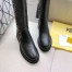 Fendi Rockoko High Boots In Leather With FF Fabric